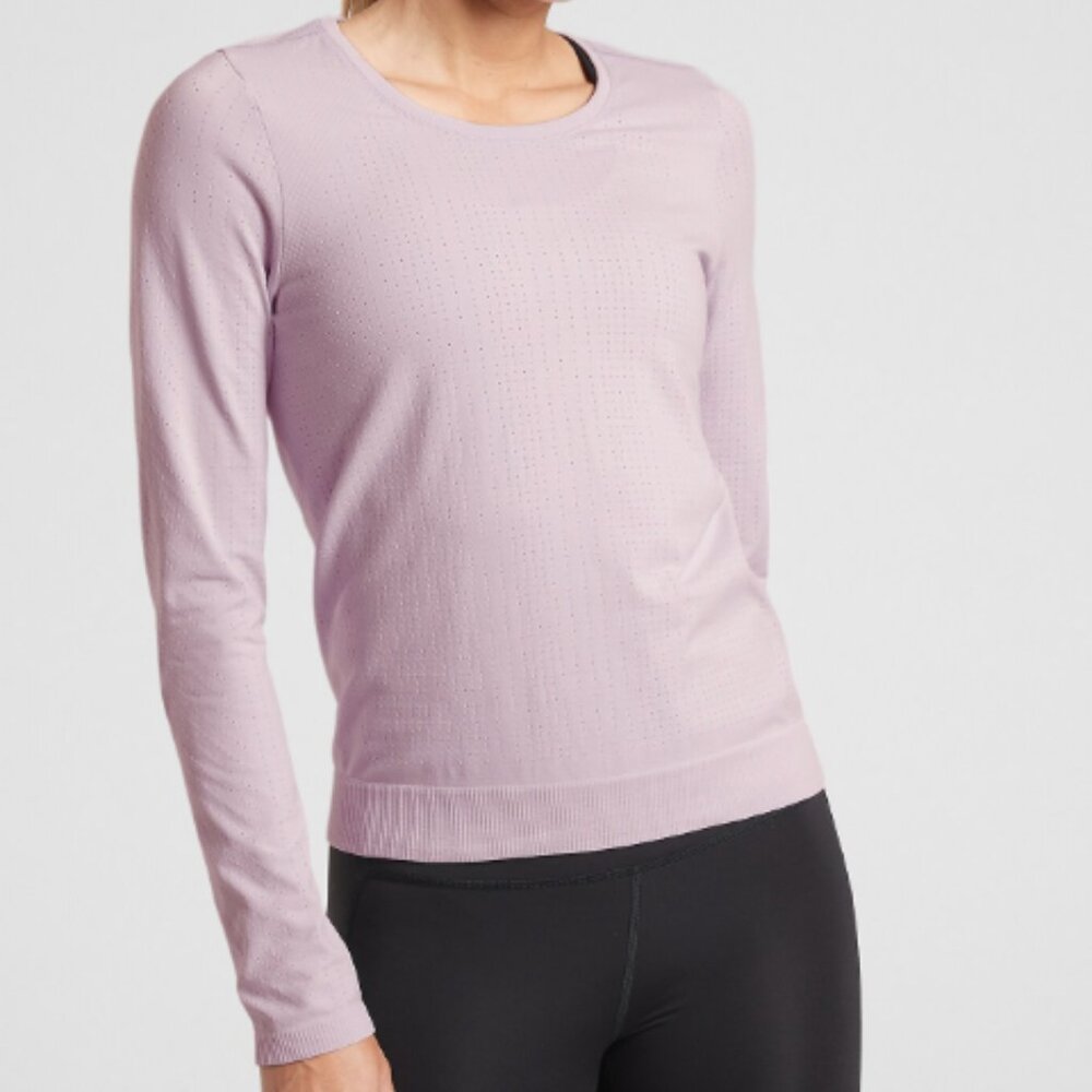 Athleta In Motion Seamless Top M Lilac